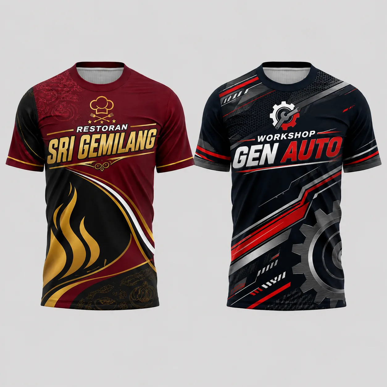 Design baju sublimation jersey uniform syarikat